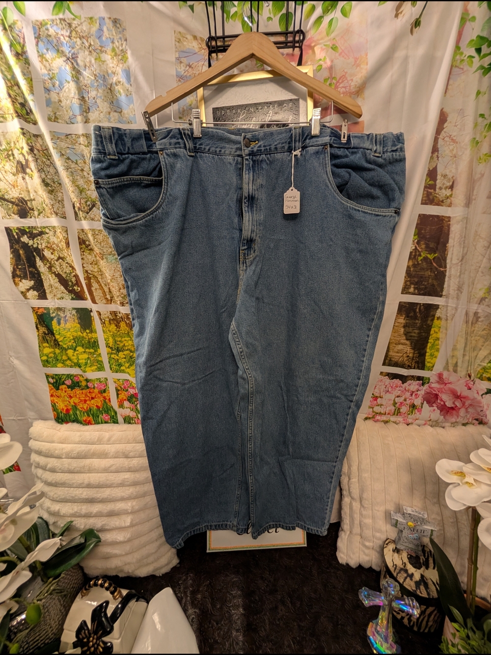 Relaxed Fit Men's Denim Jeans in Blue